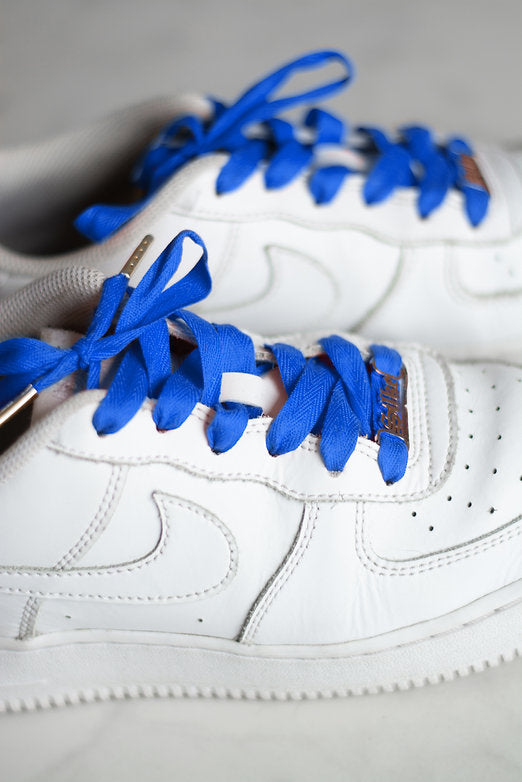 Schoenveters - uni konings blauw plat