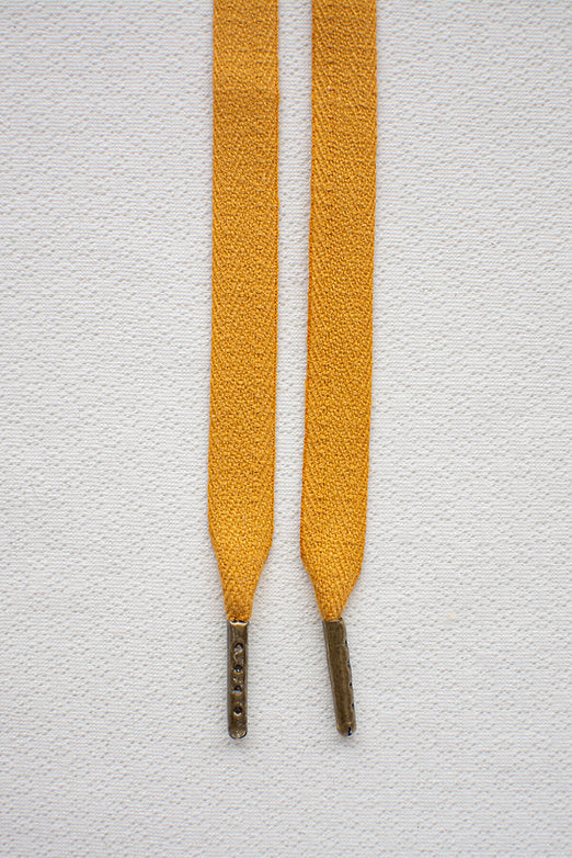 Golden Mustard - platte veters in mosterdgeel