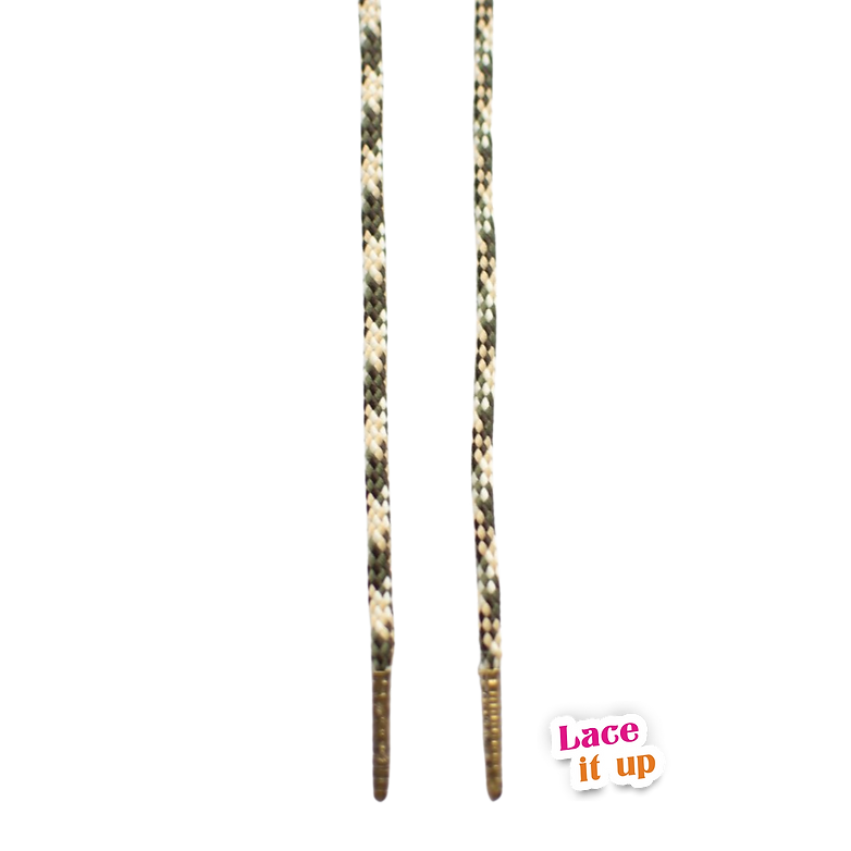 Forest Trail – ronde koordveters groen-beige streep