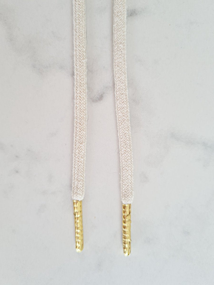 Schoenveters rond ecru