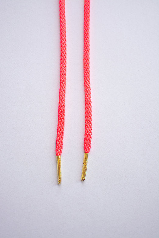 Schoenveters rond koord fluo roze