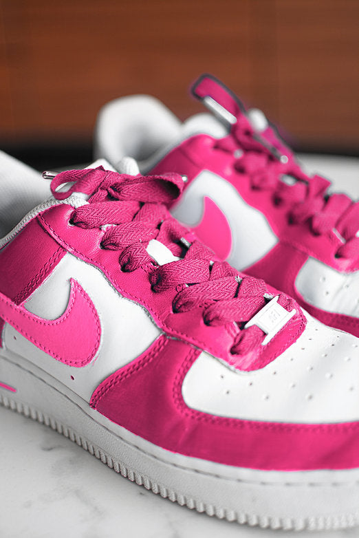 Schoenveters - uni fuchsia roze plat