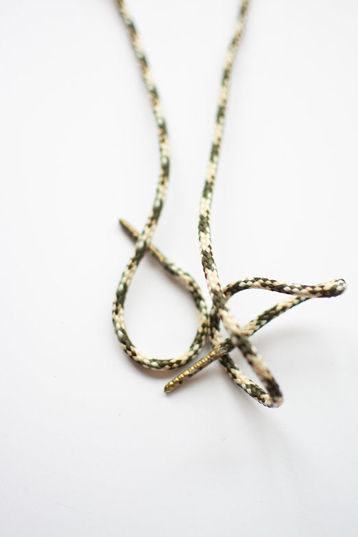 Forest Trail – ronde koordveters groen-beige streep