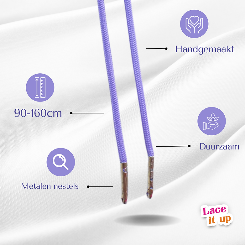 Lavender Loop – ronde veters in lila