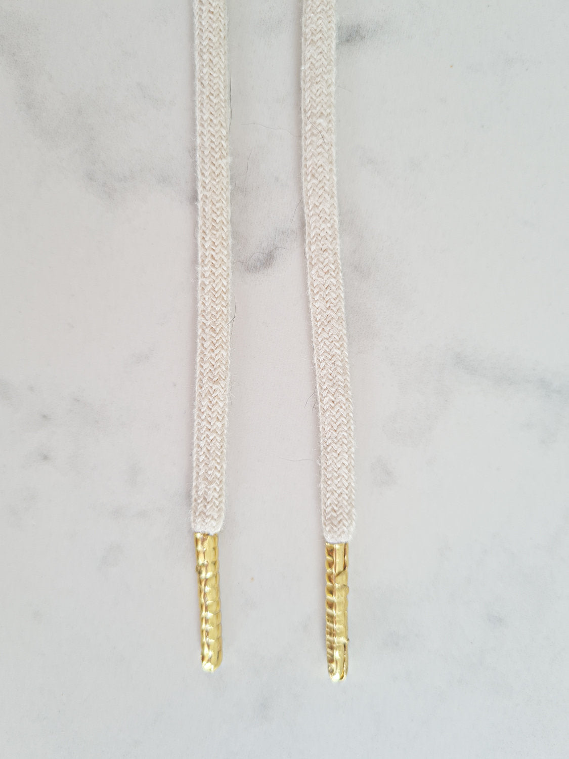 Schoenveters rond ecru