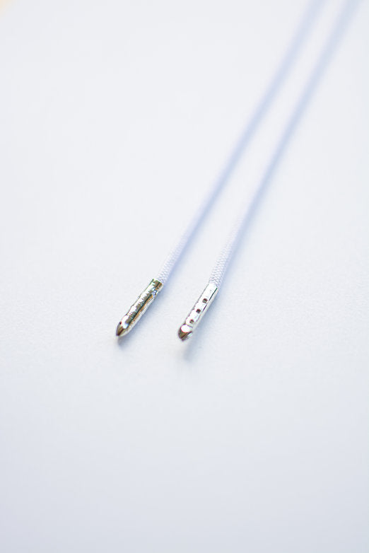 Schoenveters rond - fijn uni wit