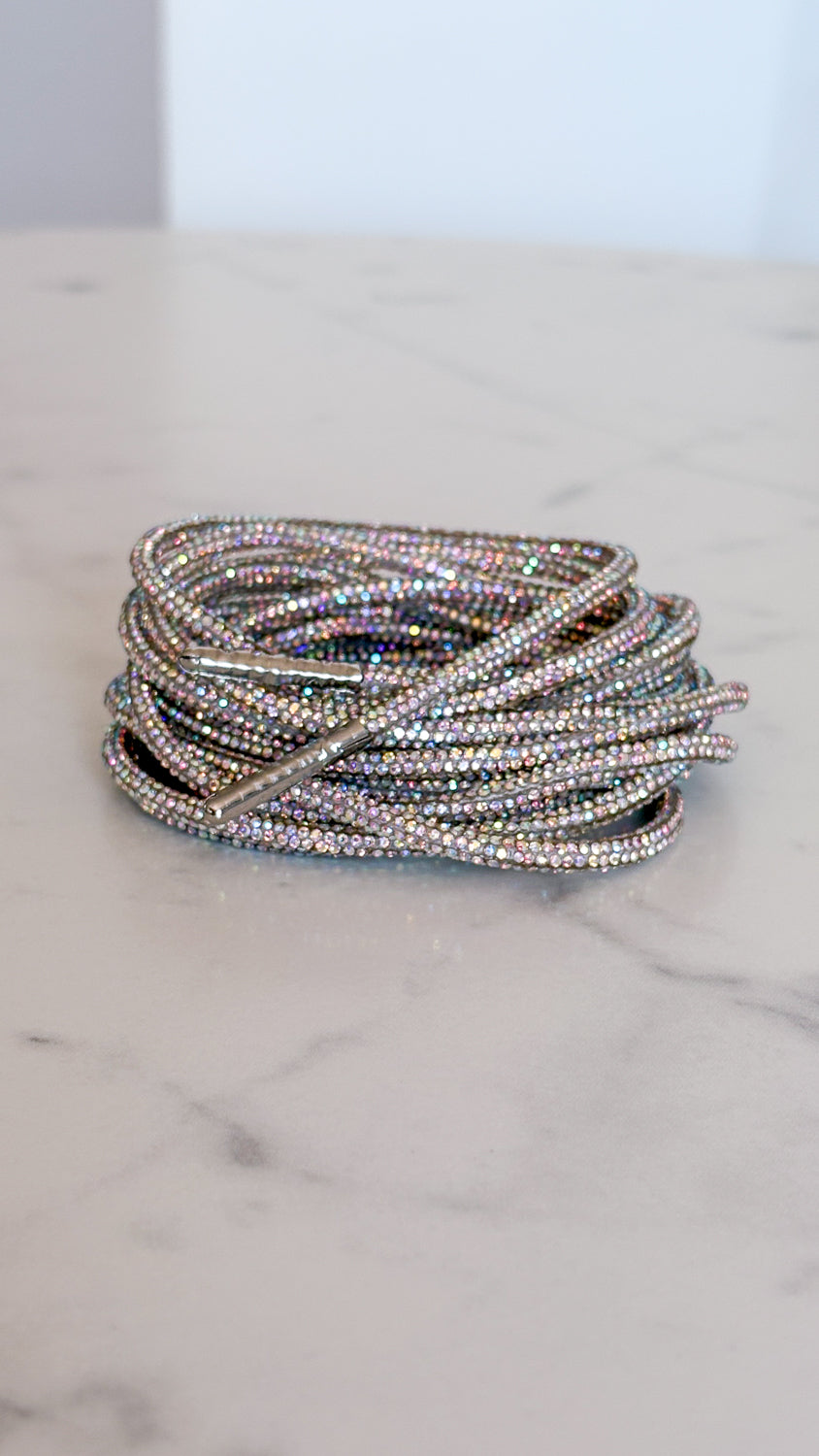 Diamond Kicks - Ronde veters met strass
