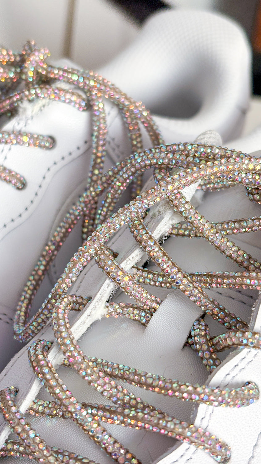 Diamond Kicks - Ronde veters met strass