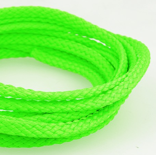 Schoenveters rond - koord fluo groen