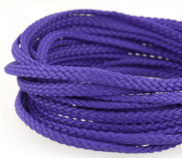 Schoenveters rond - koord paars