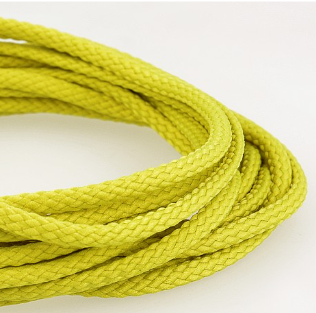 Schoenveters rond - koord groen geel