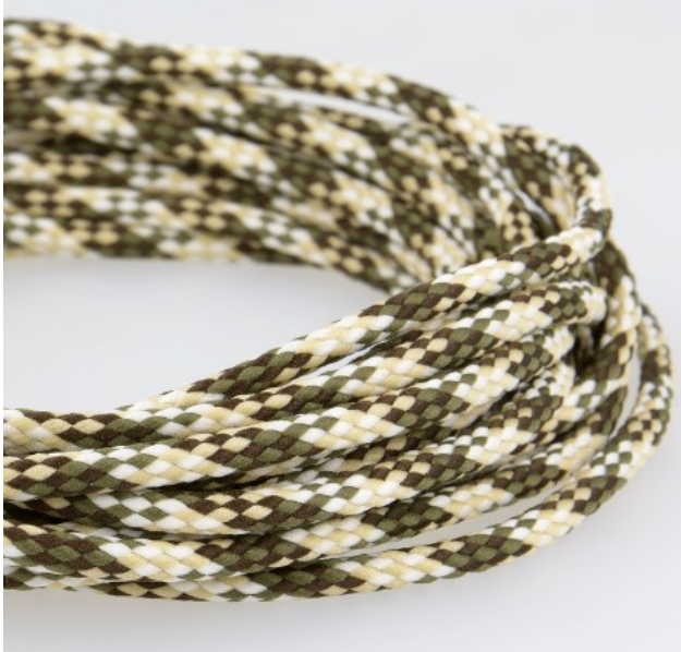 Forest Trail – ronde koordveters groen-beige streep