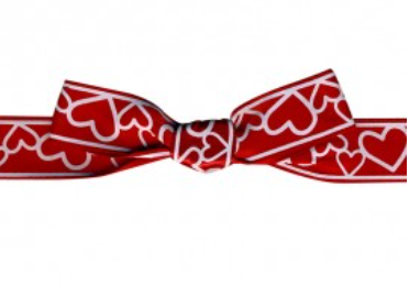 Schoenveter plat - rood met witte hartjes