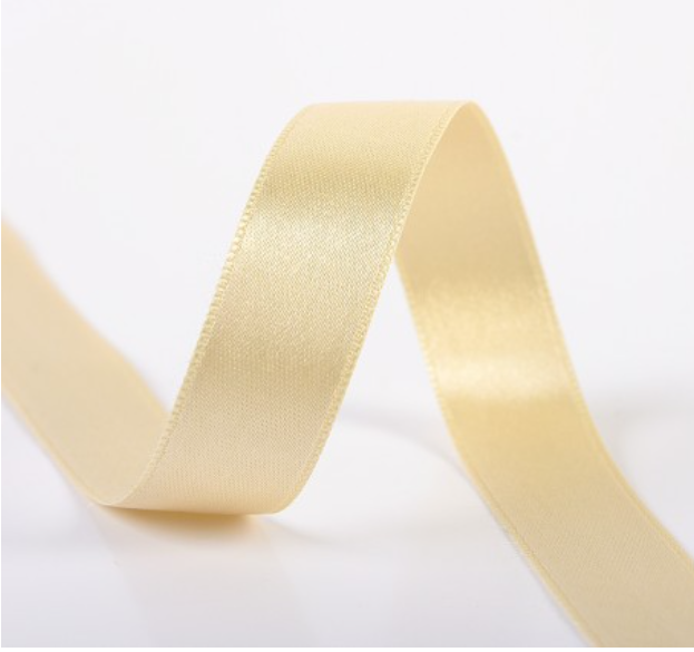 Schoenveters plat satijn luxe - linnen beige breed