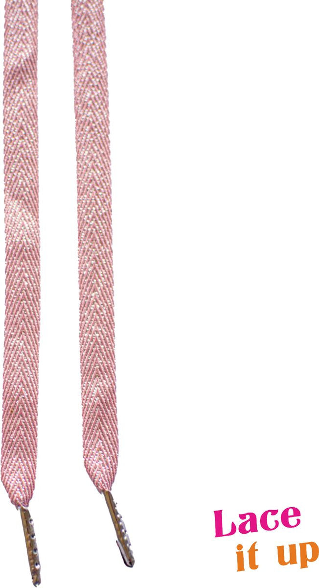 Pink Stardust – metallic sneaker-veters in roze en zilver